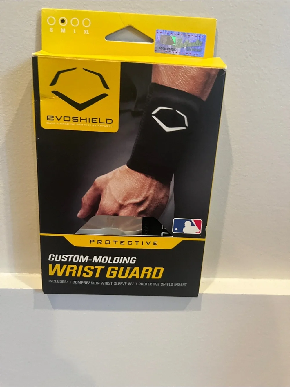 EvoShield Black Custom-Molding Wrist Guard - Protective Compression Sleeve